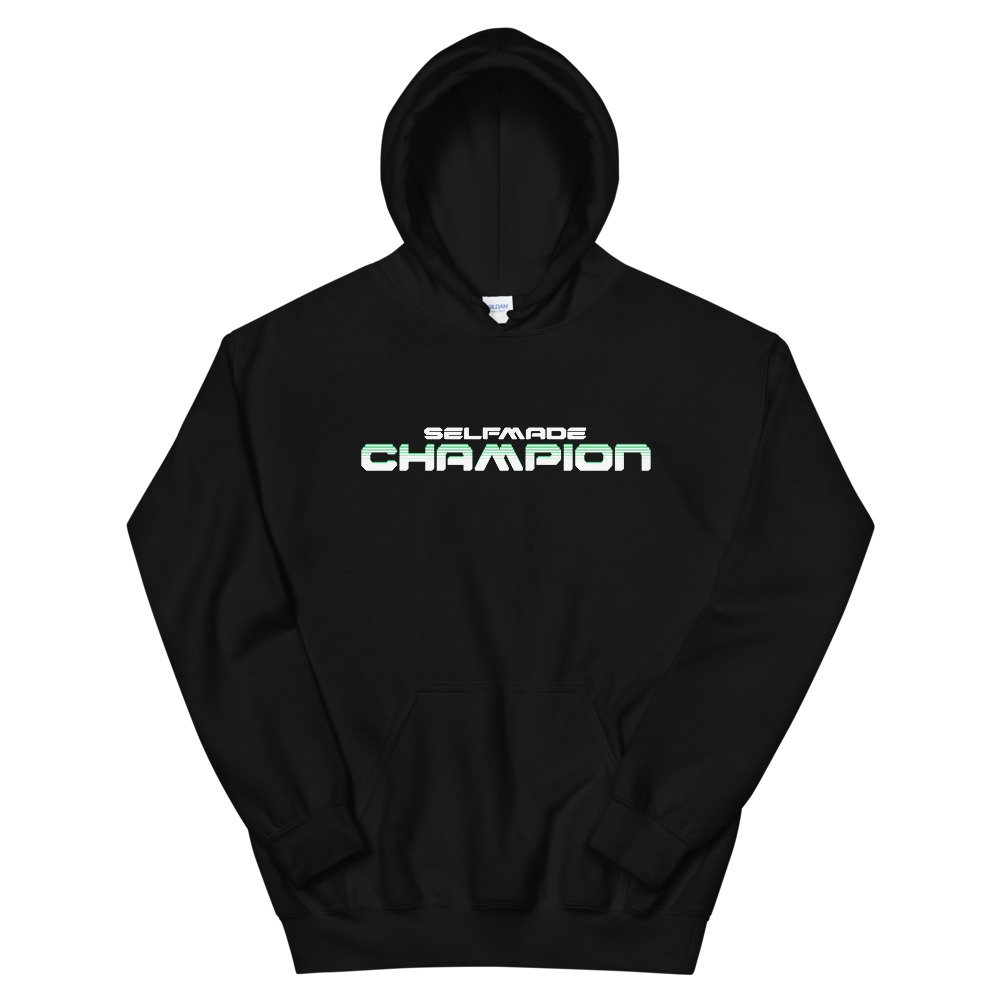 Black "Selfmade Champion" hoodie