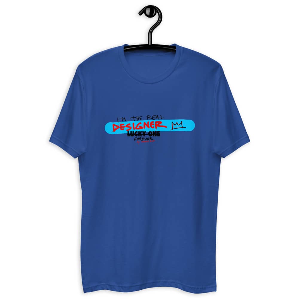 Royal blue DESIGNER T-shirt - front