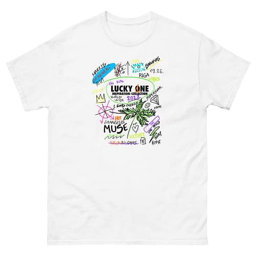 White DESIGNER T-shirt neon - front